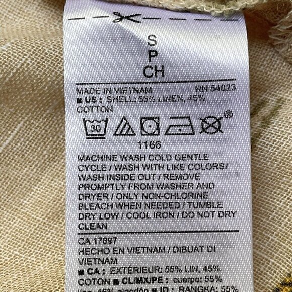 NWT Sleeveless Camisole Linen Blend Safari Design Button Front Women S Old Navy - Picture 12 of 13